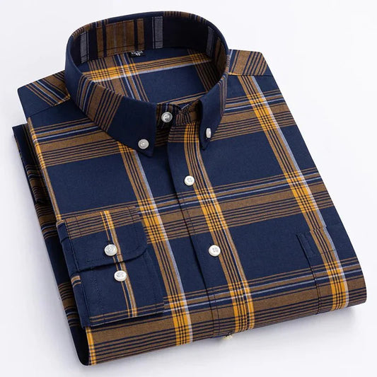 Huxley | Men’s Casual Plaid Button-Down Shirt