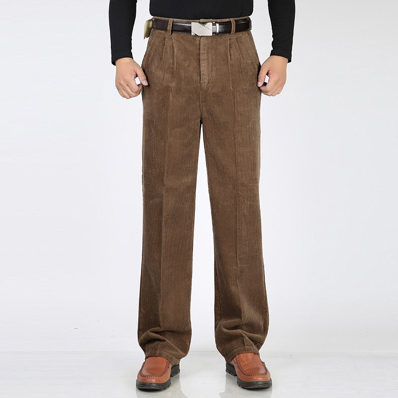 Orson | Men’s Wide-Leg Corduroy Pleated Trousers