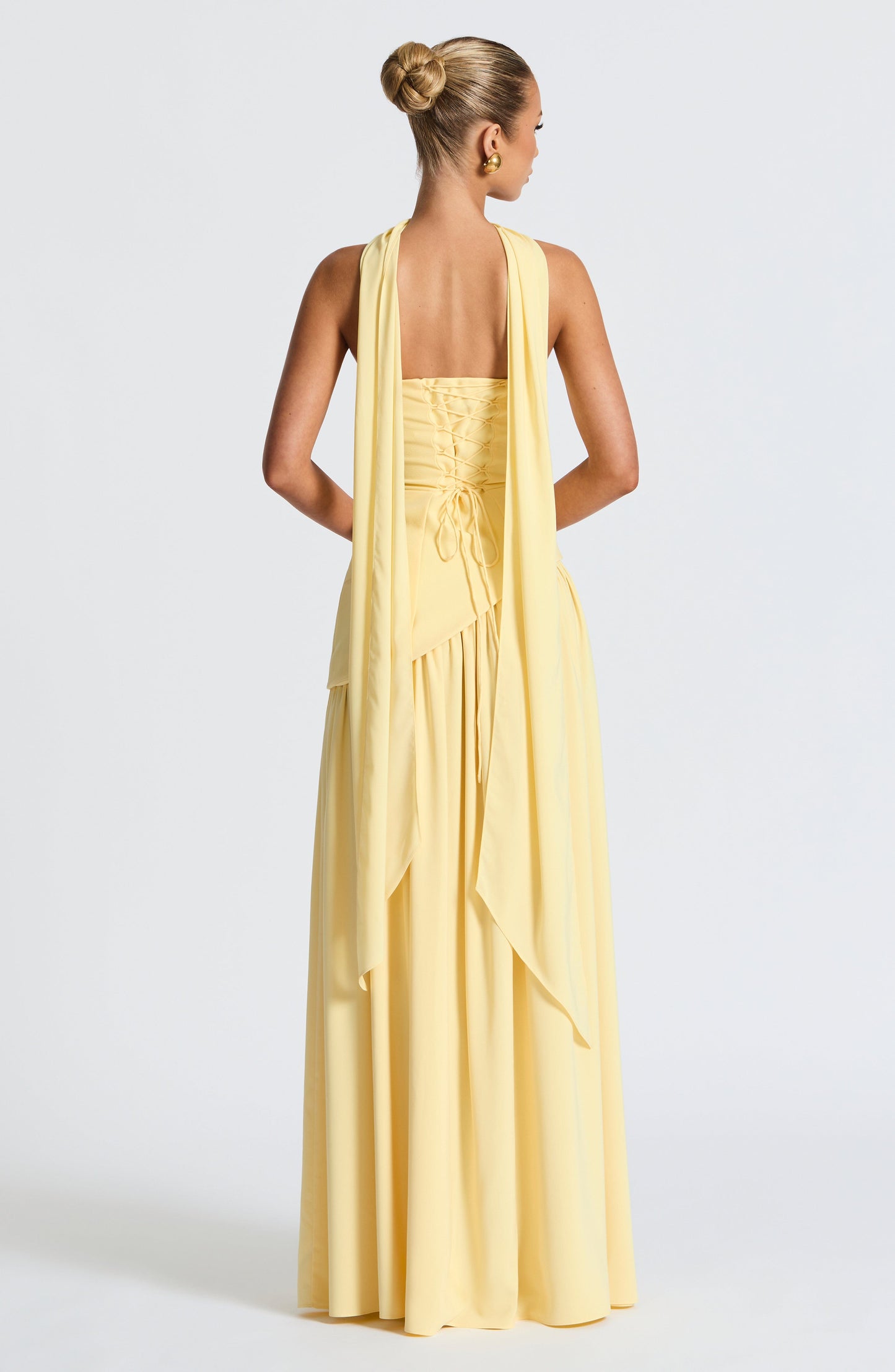 Alviera | Women’s Strapless Maxi Dress with Asymmetric Waist