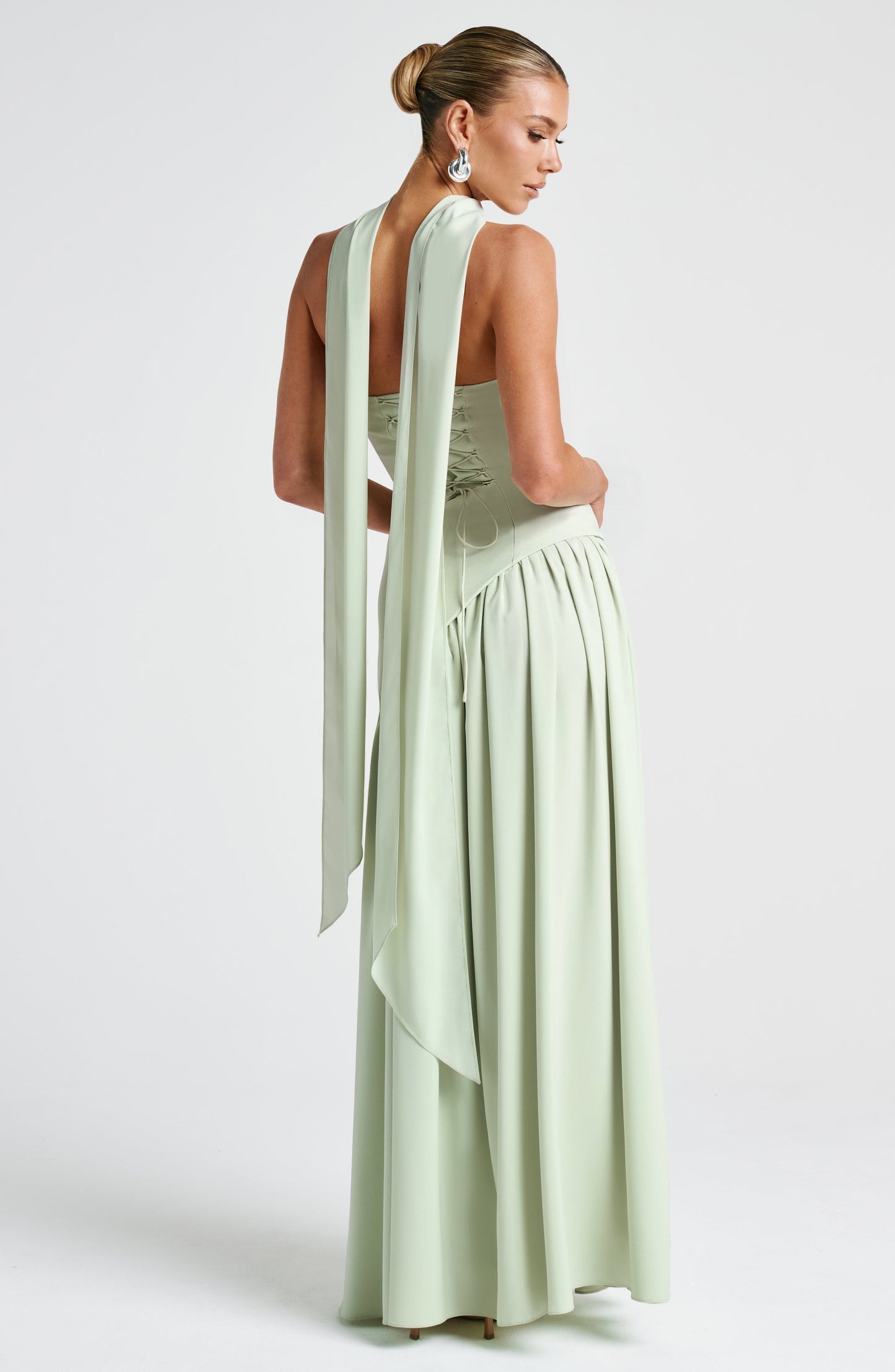 Alviera | Women’s Strapless Maxi Dress with Asymmetric Waist