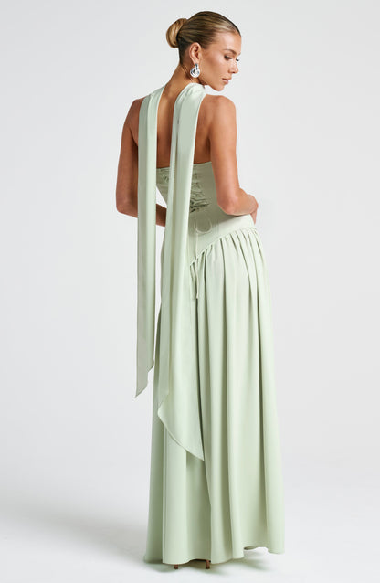 Alviera | Women’s Strapless Maxi Dress with Asymmetric Waist