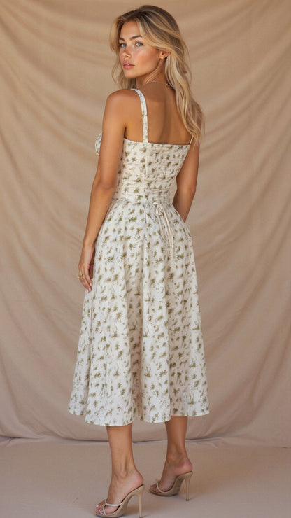 Rosalind | Women’s Elegant Corset Midi Dress