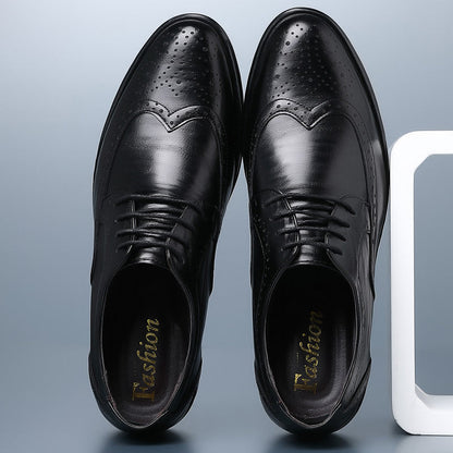 Aldric | Men’s Classic Oxford Dress Shoes with Brogue Detailing
