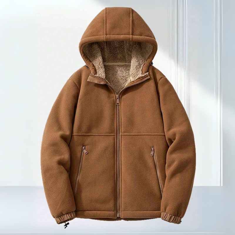 Halverton | Men’s Fleece-Lined Winter Jacket with Hood