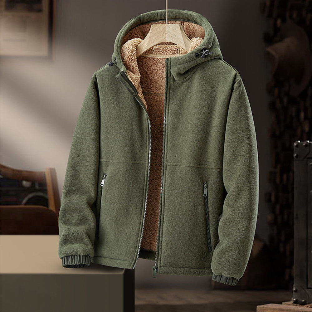 Halverton | Men’s Fleece-Lined Winter Jacket with Hood