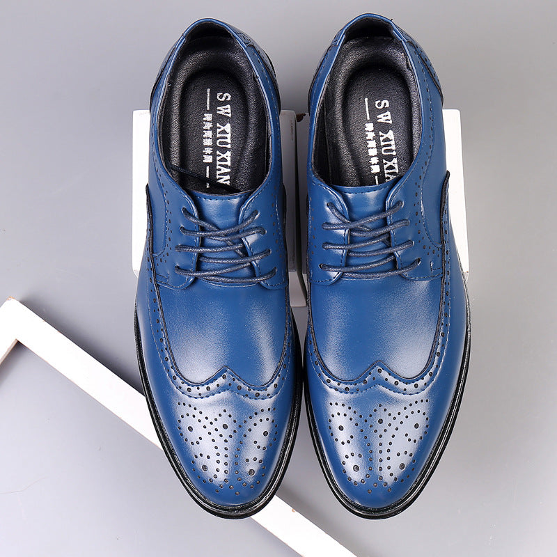 Aldric | Men’s Classic Oxford Dress Shoes with Brogue Detailing