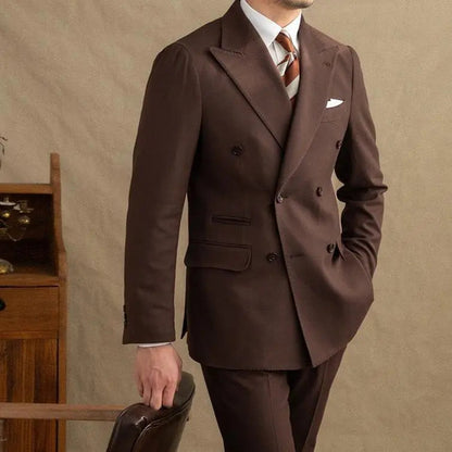 Montreux | Men’s Double-Breasted Two-Piece Suit with Peak Lapel